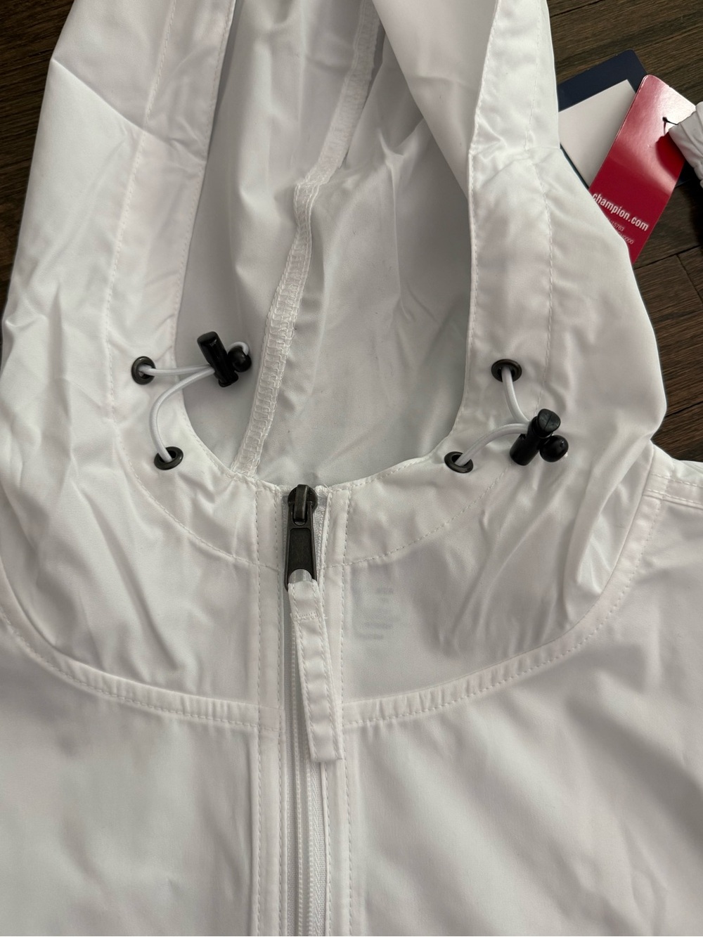 Champion Men’s White Hooded Windbreaker Jacket - Picture 6 of 7